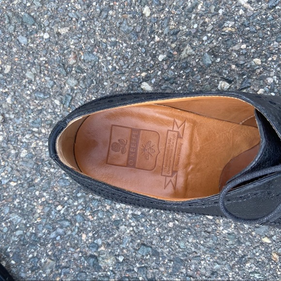 O’KEEFFE Black Wingtip’s Brogues Shoes Size 9 - Picture 8 of 11